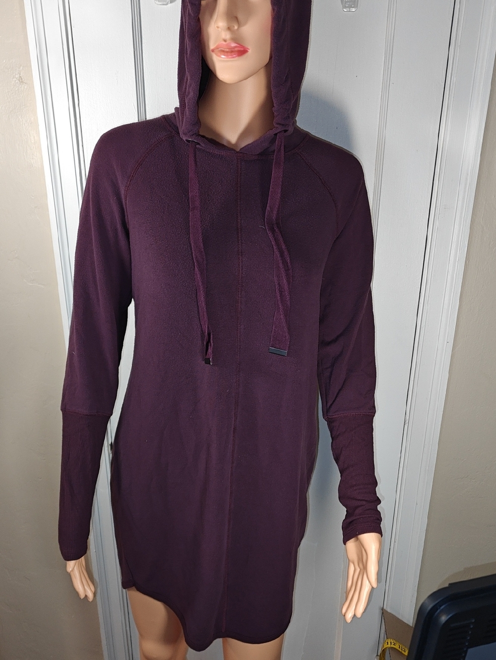 Athleta Plum Hooded Long Sweatshirt